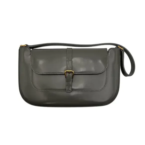By Far Sleek Gray Miranda Shoulder Bag - Picture 2 of 6